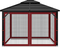 Gazebo Replacement Mosquito Netting Outdoor Universal Gazebo Canopy 4-Panels by Iheqard