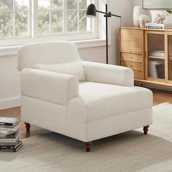 Oversized Chaise Lounge Accent Chair, Cloud Fluffy Chaise Sofa Recliner by VANOMi