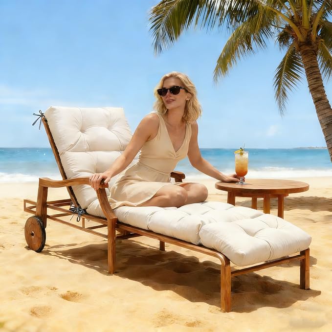 MTMR Chaise Lounge Cushion Outdoor, Non-Slip Chair Cushion - Image 2