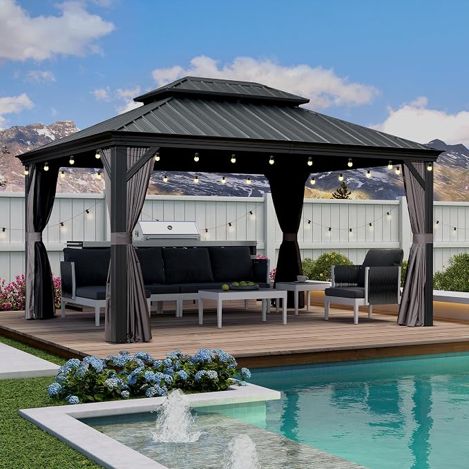 PURPLE LEAF 11' X 14' Hardtop Gazebo by PURPLELEAF