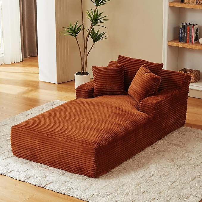 78.7" Chaise Lounge Chair Indoor, Oversized Boneless Couch Comfy Upholstered by VEPXXP