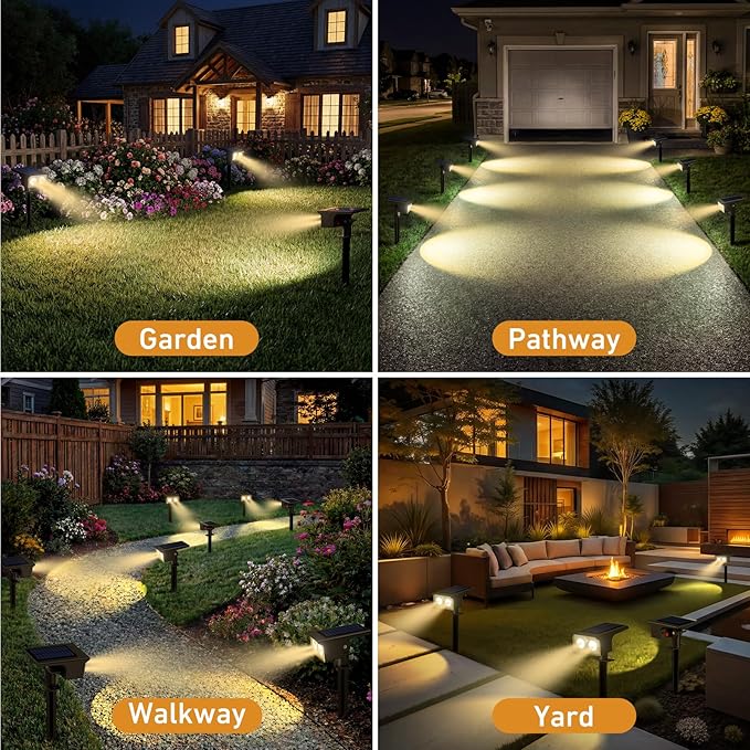 btfarm Solar Spot Lights Outdoor Waterproof, 12 Pack/3 Modes Motion Sensor - Image 7