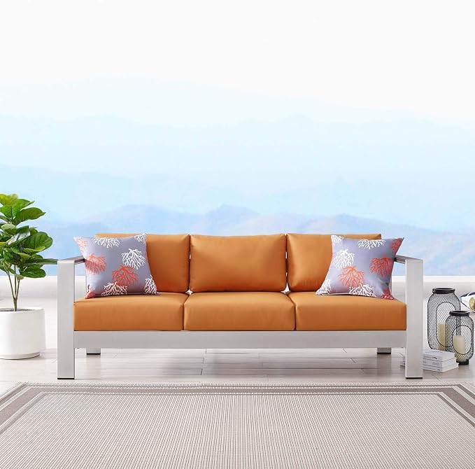 Modway Shore Aluminum Metal Outdoor Patio Sofa by Modway