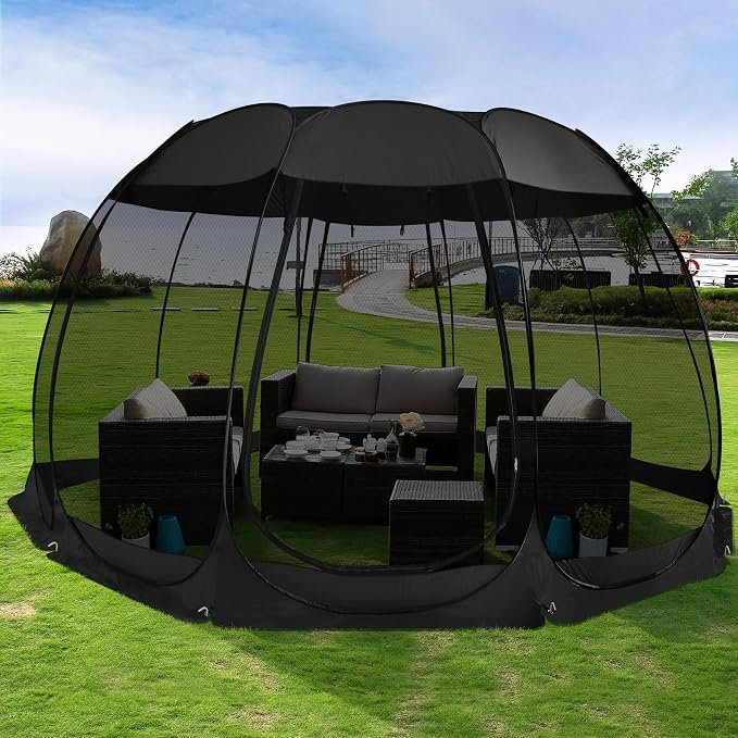Alvantor® Screen House Gazebo, Pop Up Igloo Screened Canopy Tent by Alvantor