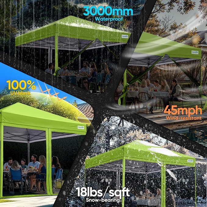 Quictent 10'x10’ Pop up Screened Canopy Tent - Image 5