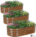 INNO STAGE 3Pcs Galvanized Raised Garden Bed Kit, Outdoor Metal Raised Garden by INNOSTAGE