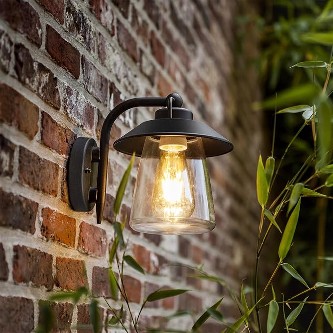 LUTEC Outdoor Indoor Wall Lantern, Farmhouse Barn Wall Sconce Lighting Fixture by LUTEC