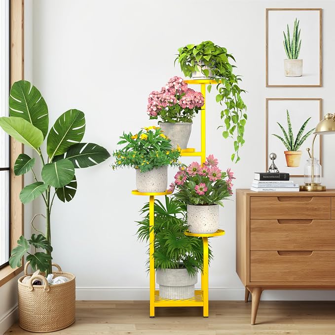 TOSKING 5 Tier Tall Plant Stand Indoor Outdoor, Heavy Duty Corner Shelf - Image 2