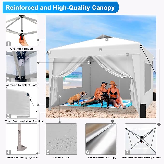 SANWAY 10x10 Pop Up Canopy Tent - Image 4