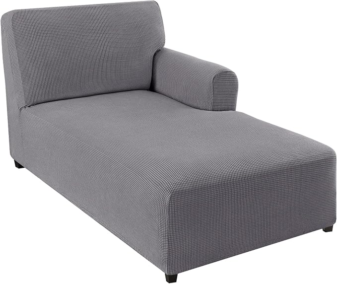 FantasDecor Right Chaise Lounge Cover Stretch Chair Lattice Slipcover by FantasDecor