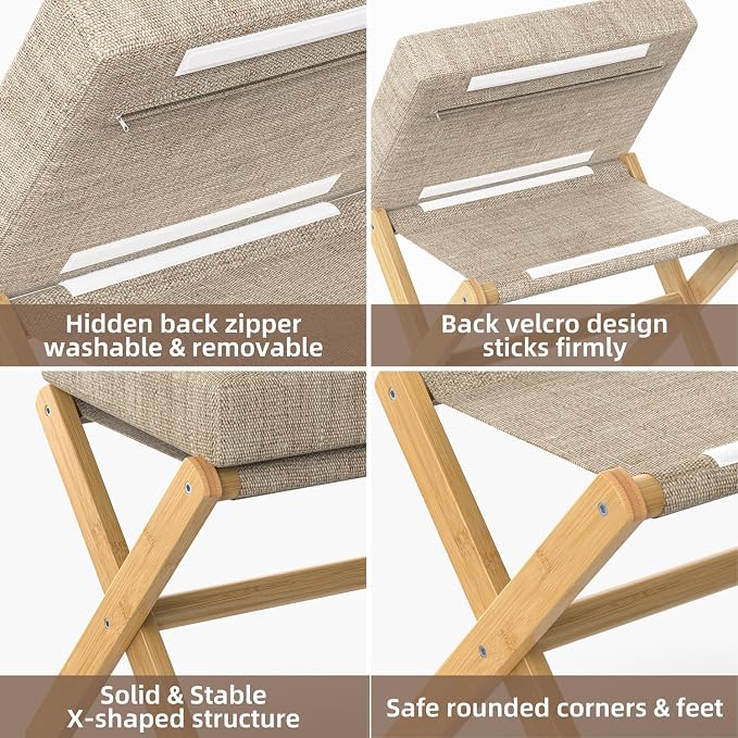 Foldable Foot Stool Ottoman, Modern Foot Rest - Image 5