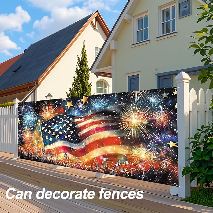 ANNA QUEEN Garage Door Banner 6x13FT, Large Patriotic Garage Door Cover - Image 5