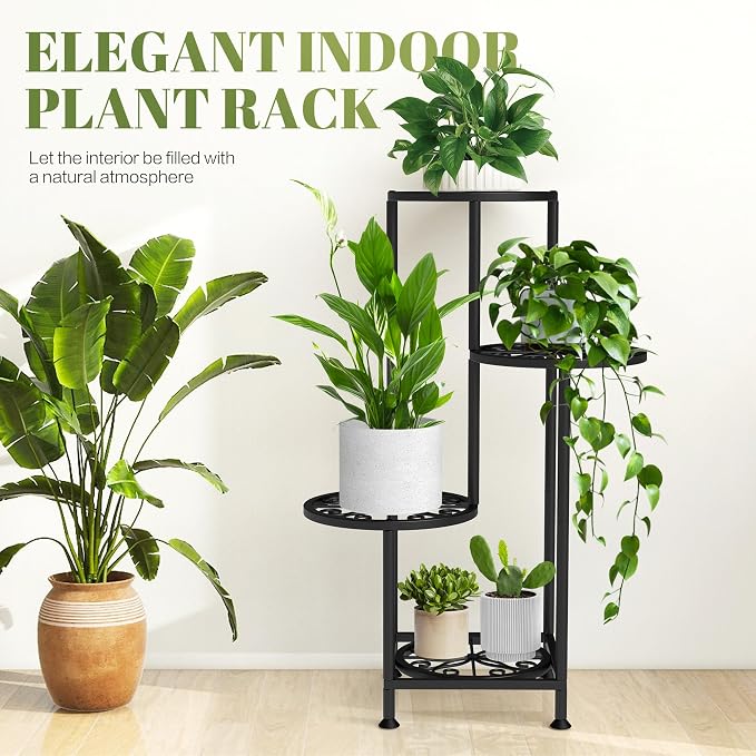 4 Tier Plant Stand Outdoor Indoor, Metal Flower Shelf Display Holder - Image 5