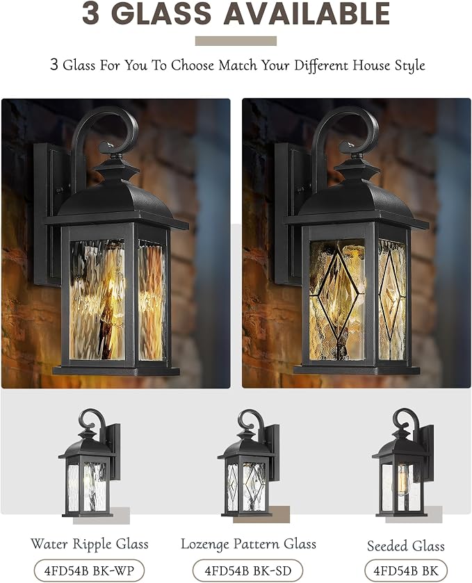 FEMILA Outdoor Wall Light Fixture, 1-Light Exterior Waterproof Wall Sconce - Image 5
