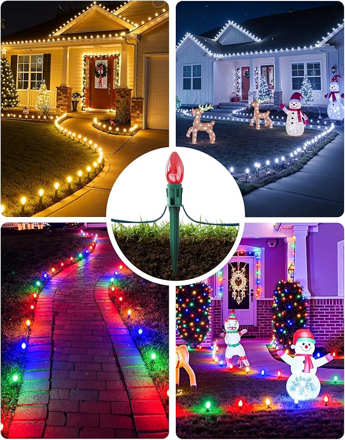 200-Pack Plastic Light Stakes, 5.5 Inch Christmas Yard Stakes - Image 6
