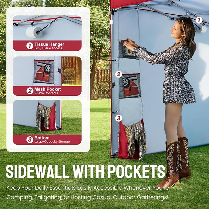 CROWN SHADES Canopy Tent 10x10 Pop Up Canopy Outdoor Shade - Image 4