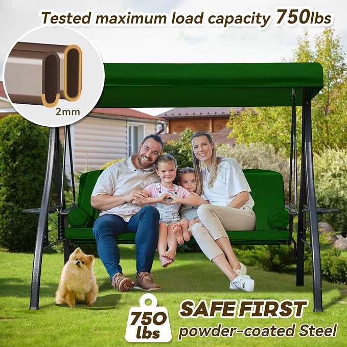 3 in 1 Outdoor Porch Swing - Image 2