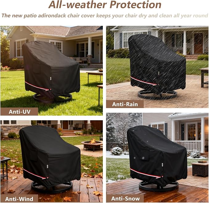 Patio Chair Covers for Outdoor Furniture Waterproof 2 Pack, Heavy Duty - Image 5