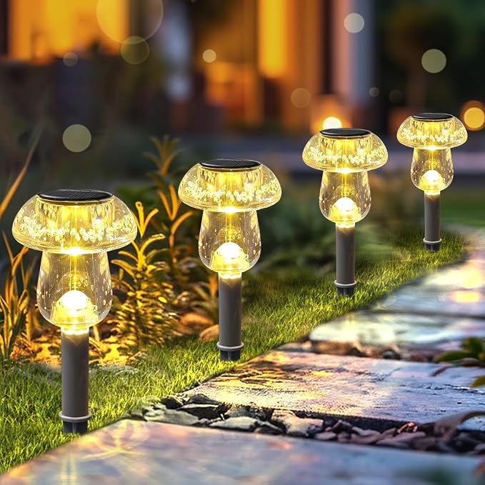 Solar Lights Outdoor, 16 Pack Mushroom Lights Outside Waterproof, Solar Powered - Image 8
