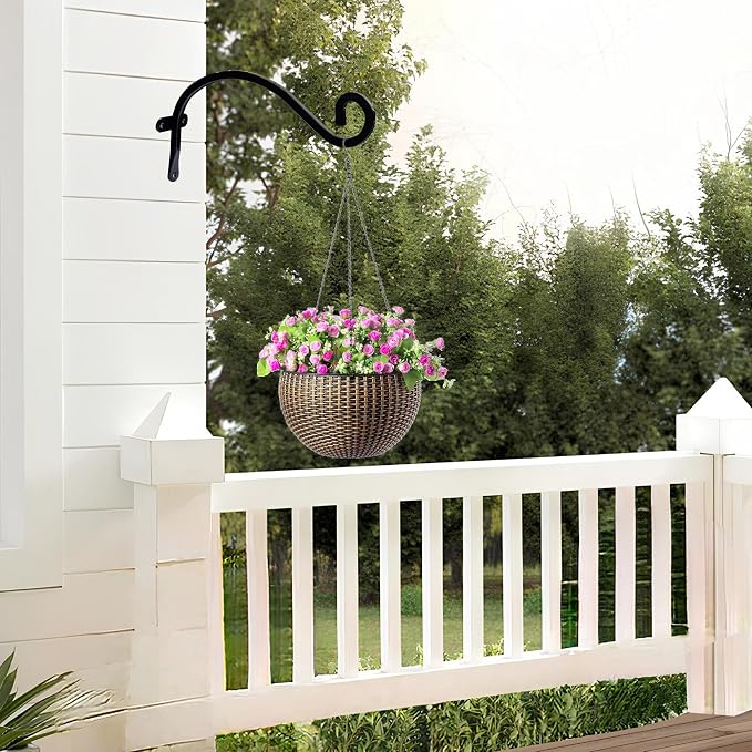 Hourleey 4 Pack Plant Hanger Outdoor, 8 Inch Heavy-Duty Hanging Plant Hook - Image 7