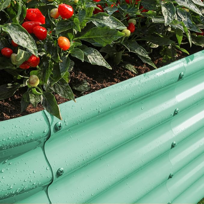 Land Guard 18“ Tall 4×2ft Galvanized Raised Garden Bed Kit, Galvanized Planter - Image 3