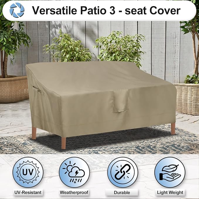 OutdoorLines Outdoor Waterproof Patio 3-Seater Couch Cover - Image 4