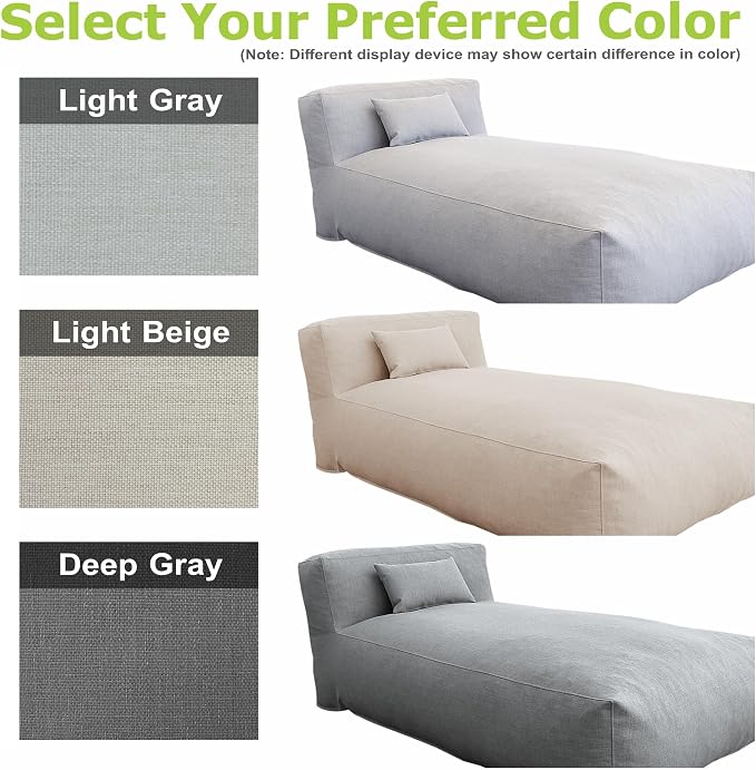 Outdoor Bean Bag Lounger Chair, Big Comfy Outdoor Daybed - Image 8