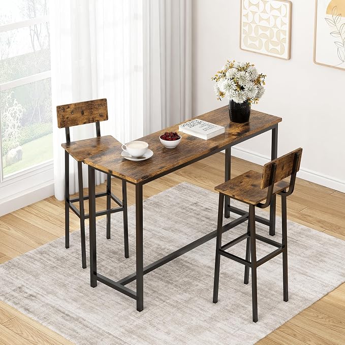 GILLAS Set of 2 Bar Stools, Tall Bar Stool - Image 5
