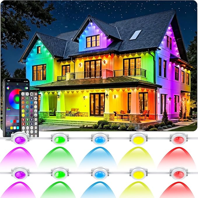500FT Permanent Outdoor Lights Waterproof by RCUICA