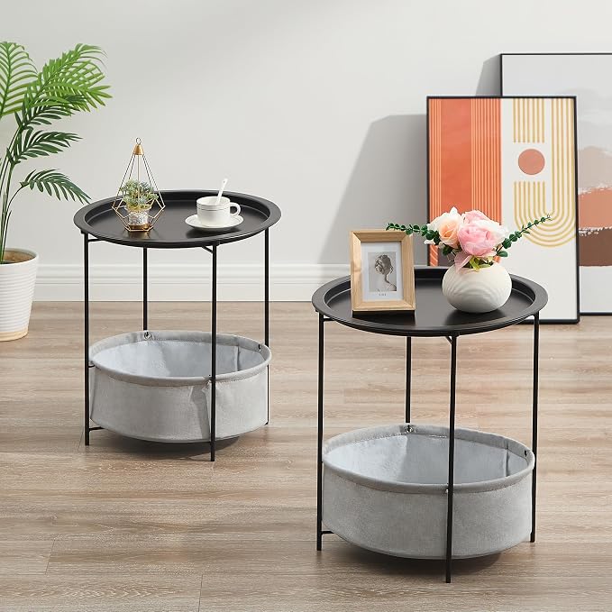 VECELO Round Side/End Table - Image 7