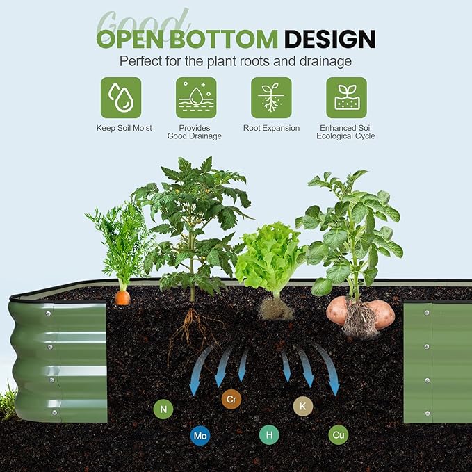 5-in-1 Adjustable Raised Garden Bed Kit | Galvanized Planter Boxes - Image 6