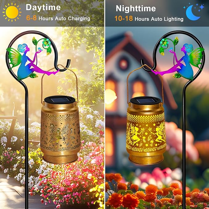 2 Packs Fairy Solar Lanterns Outdoor Waterproof - Image 6