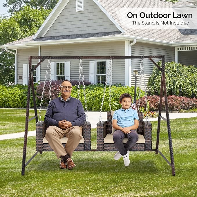 Outvita Porch Swing, 2FT Hanging Outdoor Porch Swings - Image 7