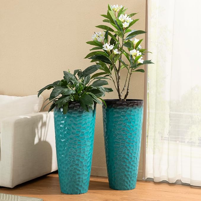 Glitzhome 31" H Oversized Tall Planter, Round Large Flower Pots - Image 5