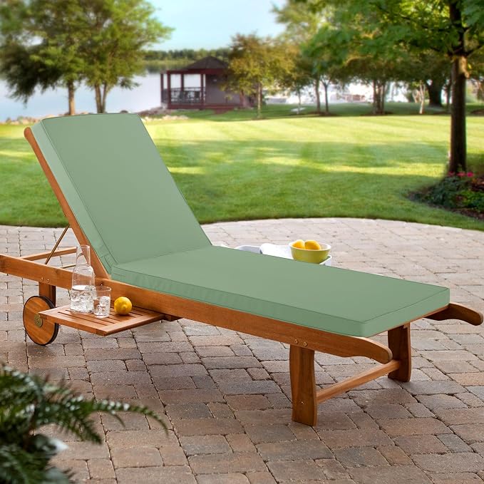 Chaise Lounge Cushion for Outdoor Furniture, Waterproof Fade and Tear Resistant - Image 2