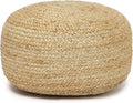 REDEARTH · Jute Circular Low Pouf Ottoman by REDEARTH