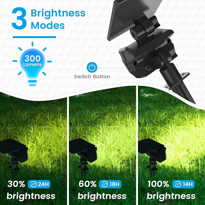 VOLISUN Solar Spotlight Outdoor, IP67 Waterproof Solar Landscape Spot - Image 7