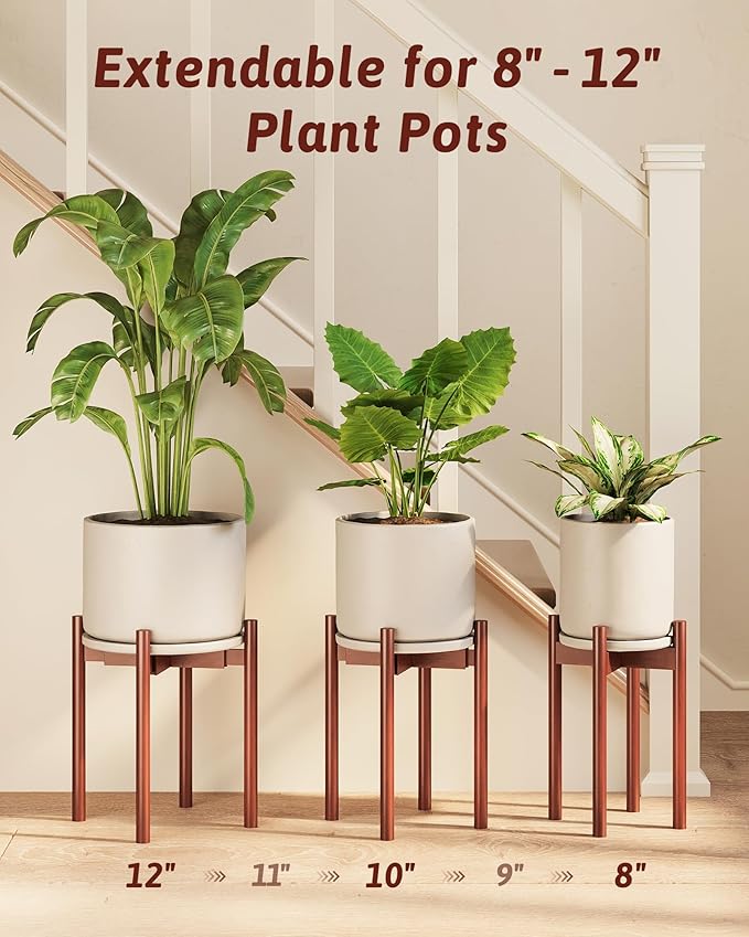 Adjustable Plant Stand Indoor, Bamboo Plant Stand Fits 8 9 10 11 12 Inches - Image 7