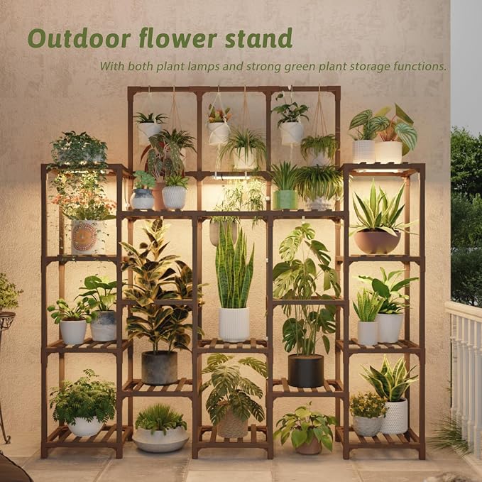 Plant Stand Indoor with Grow Light 14 tiers Large Plant Shelf - Image 7