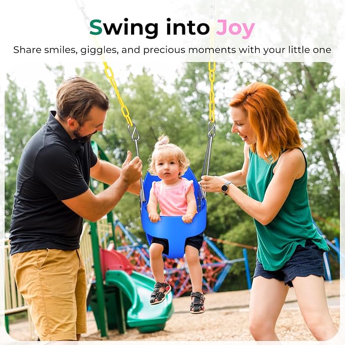 DECORLIFE Toddler Swing Seat, Outdoor Baby Swing - Image 7