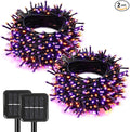 2-Pack Solar String Lights, 78Ft Extra-Long 200 LED Waterproof Solar Halloween by SyouHome