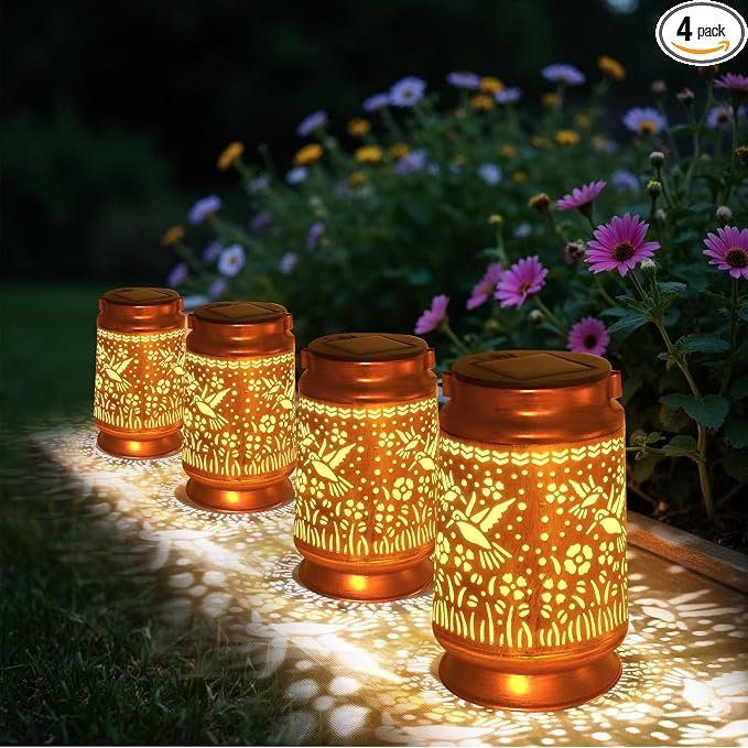 Solar Lanterns Outdoor Waterproof Gifts by HOFLYW