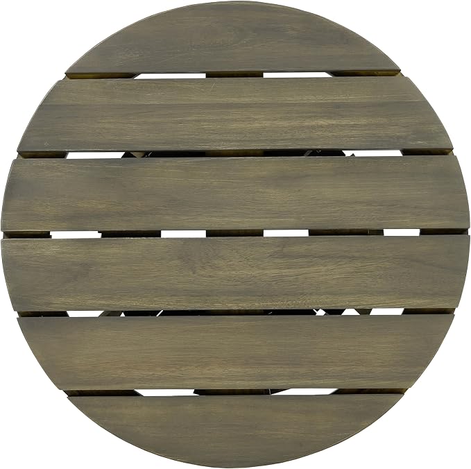 Christopher Knight Home Taki Acacia Wood Patio Coffee Table, Round Table - Image 9