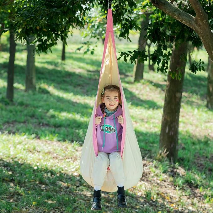 YAERSI Kids Pod Swing Seat Cotton Child Hammock Chair - Image 2