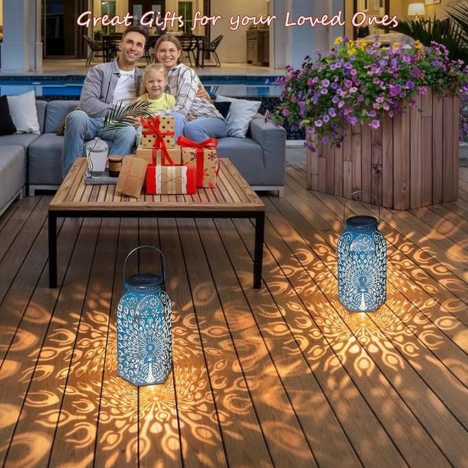 Garden Gifts for Women Solar Lanterns Outdoor Waterproof Peacock Garden Gifts - Image 2