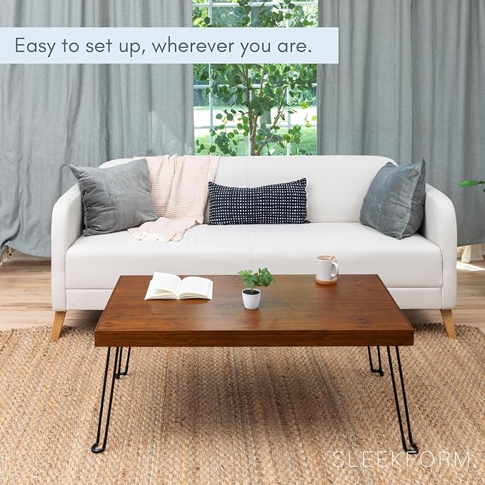 Sleekform Folding Wooden Coffee Table - Image 6