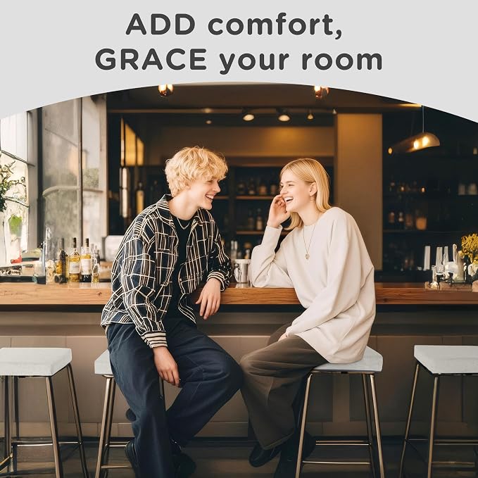 AddGrace Anti-Slip Bar Stool Cushions Square Bar Stool Seat Cushions - Image 6