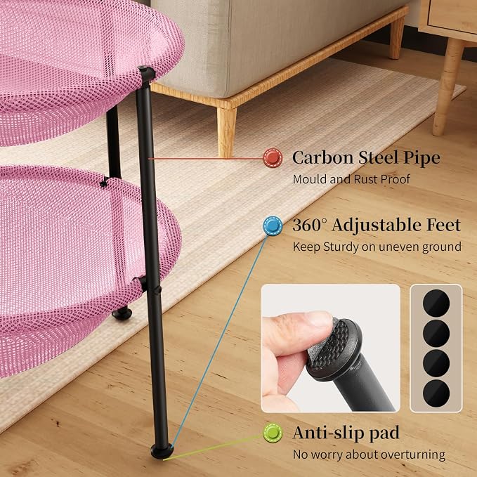 Double Cat Bed Pink, Breathable Pet Bed - Image 3
