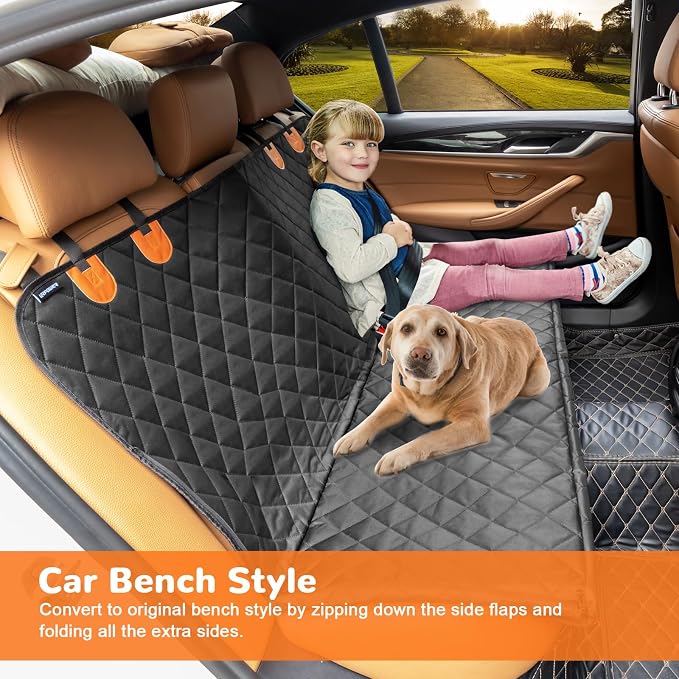 URPOWER Dog Car Seat Cover for Pets 100% Waterproof Seat Cover Hammock 600D - Image 4