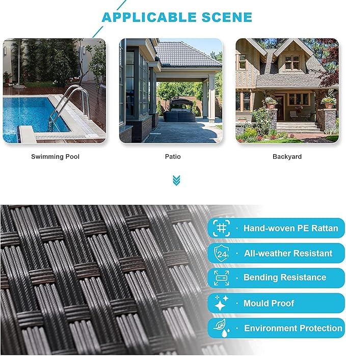 Kullavik 13PCS Outdoor Patio Furniture Set - Image 8
